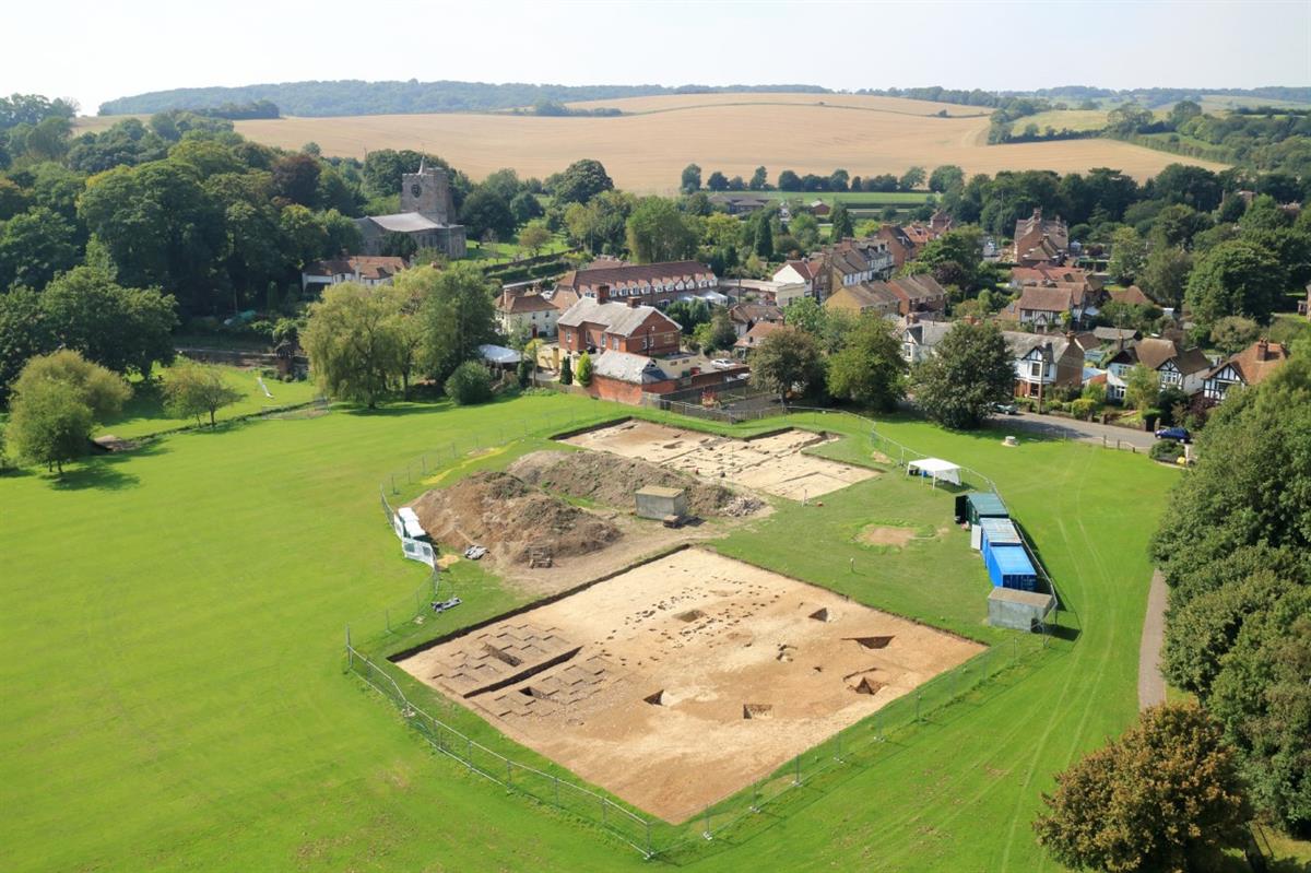 Excavations in 2014 on Tayne Field, Lyminge