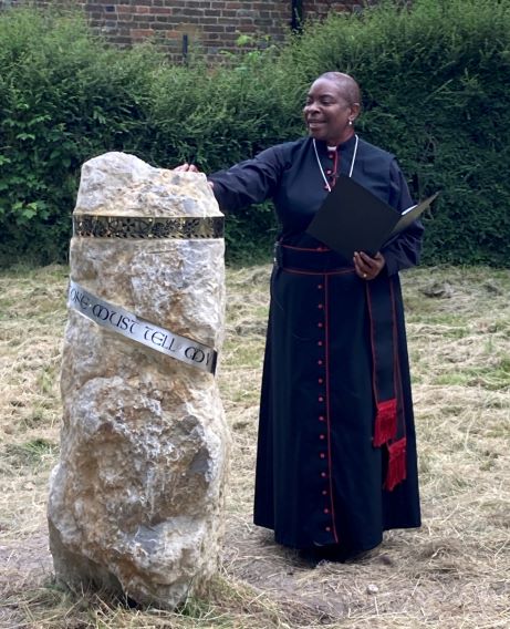 Bishop Rose blessing stone