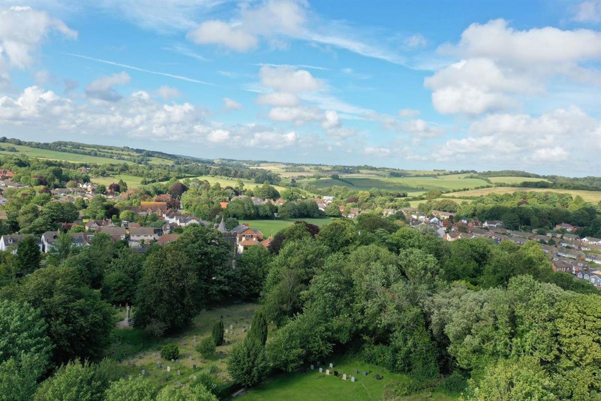 Aerial view of Lyminge