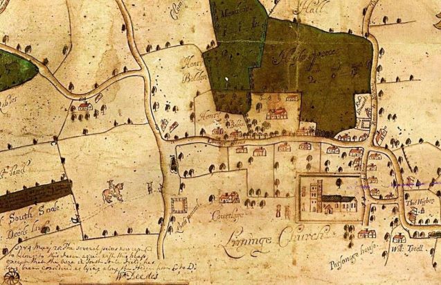 Thomas Hills map of Lyminge